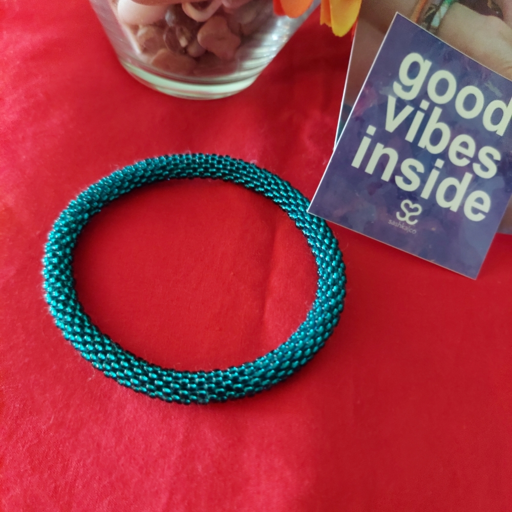 Solid Teal Bracelet - image 3